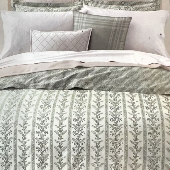 Lauren Ralph Lauren Wakefield 3 Pcs Paisley KING Duvet Set NEW Celadon - Picture 1 of 10